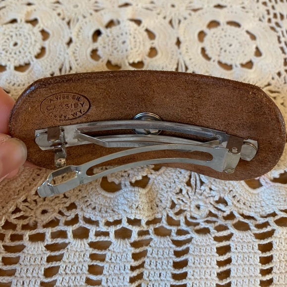 Genuine Leather Western Style Hair Barette-NEW! - Picture 10 of 16
